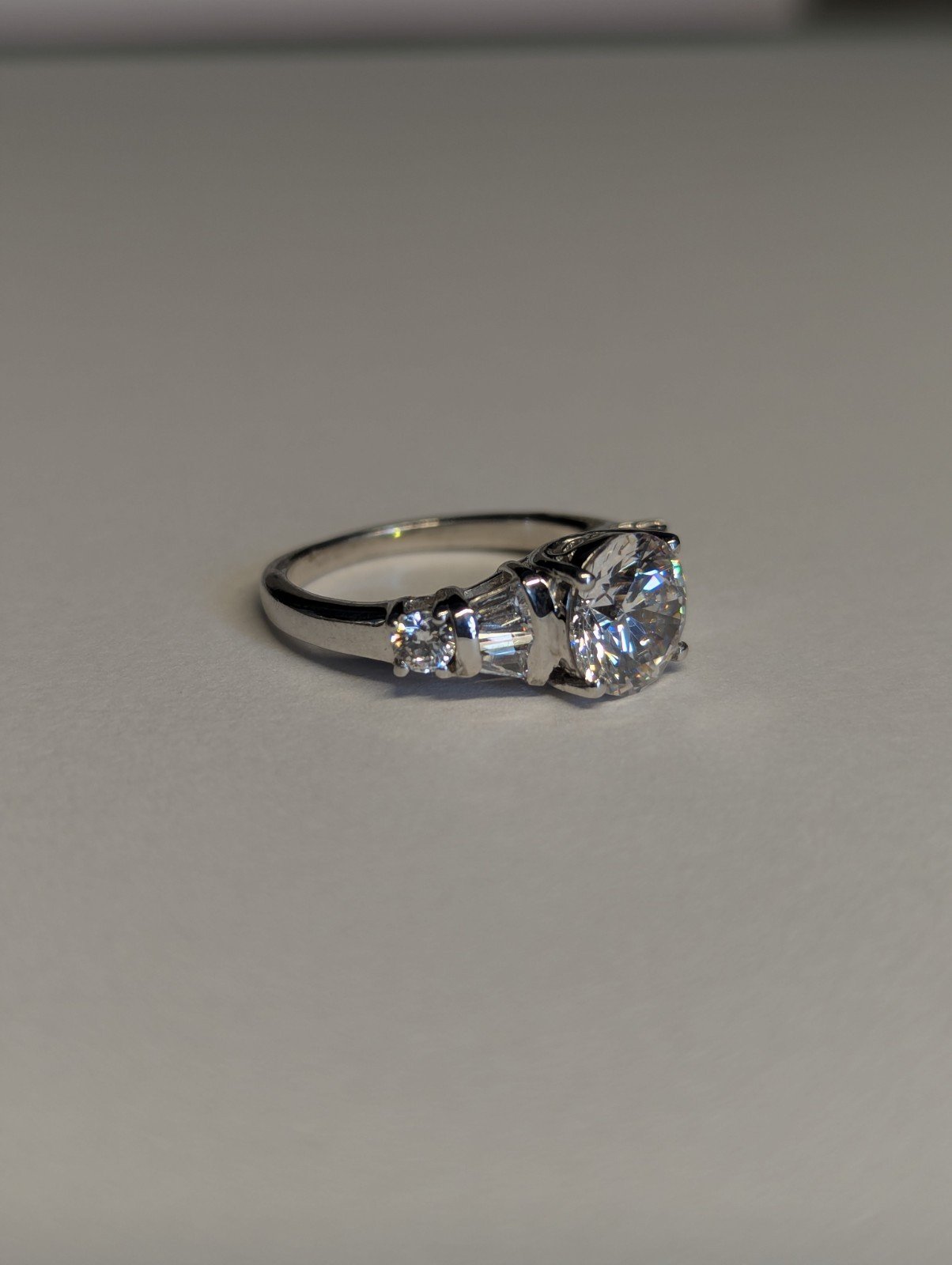 Vintage Sterling Silver Swarovski CZ Ring | Size K 1/2 | 925 Silver - Image 3