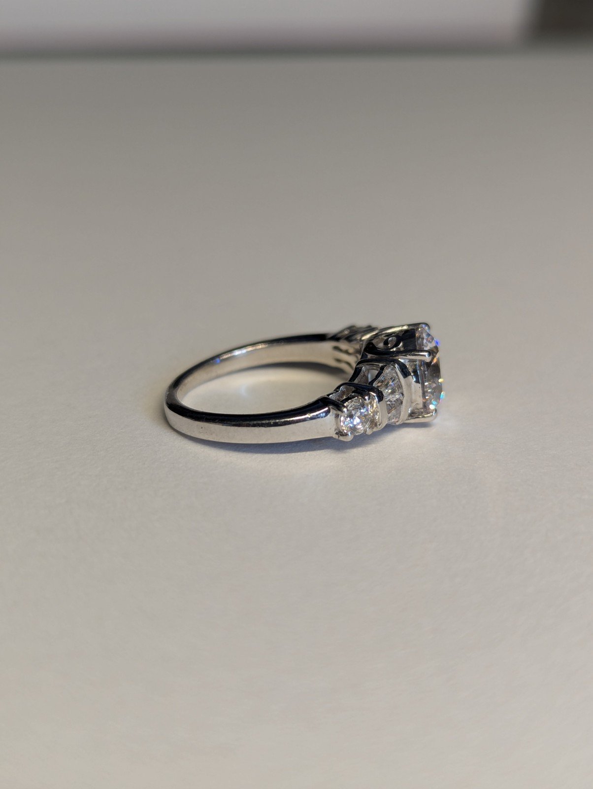 Vintage Sterling Silver Swarovski CZ Ring | Size K 1/2 | 925 Silver - Image 4