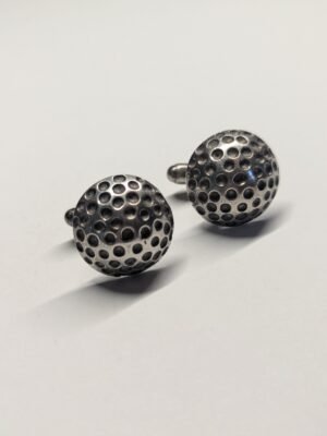 Vintage Sterling Silver Golf Ball Mens Cufflinks | 925 Silver | Made In London