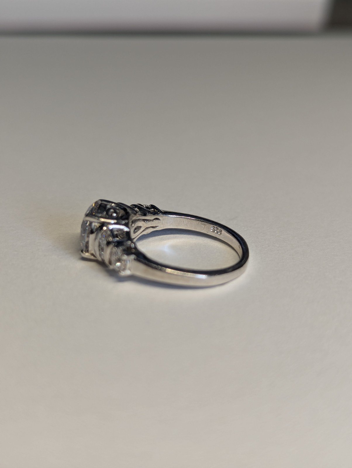 Vintage Sterling Silver Swarovski CZ Ring | Size K 1/2 | 925 Silver - Image 6