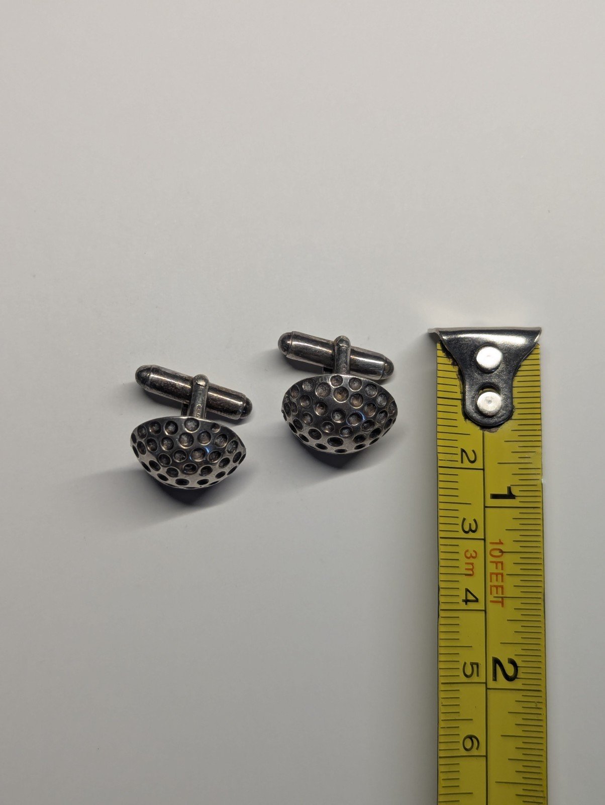 Vintage Sterling Silver Golf Ball Mens Cufflinks | 925 Silver | Made In London - Image 4