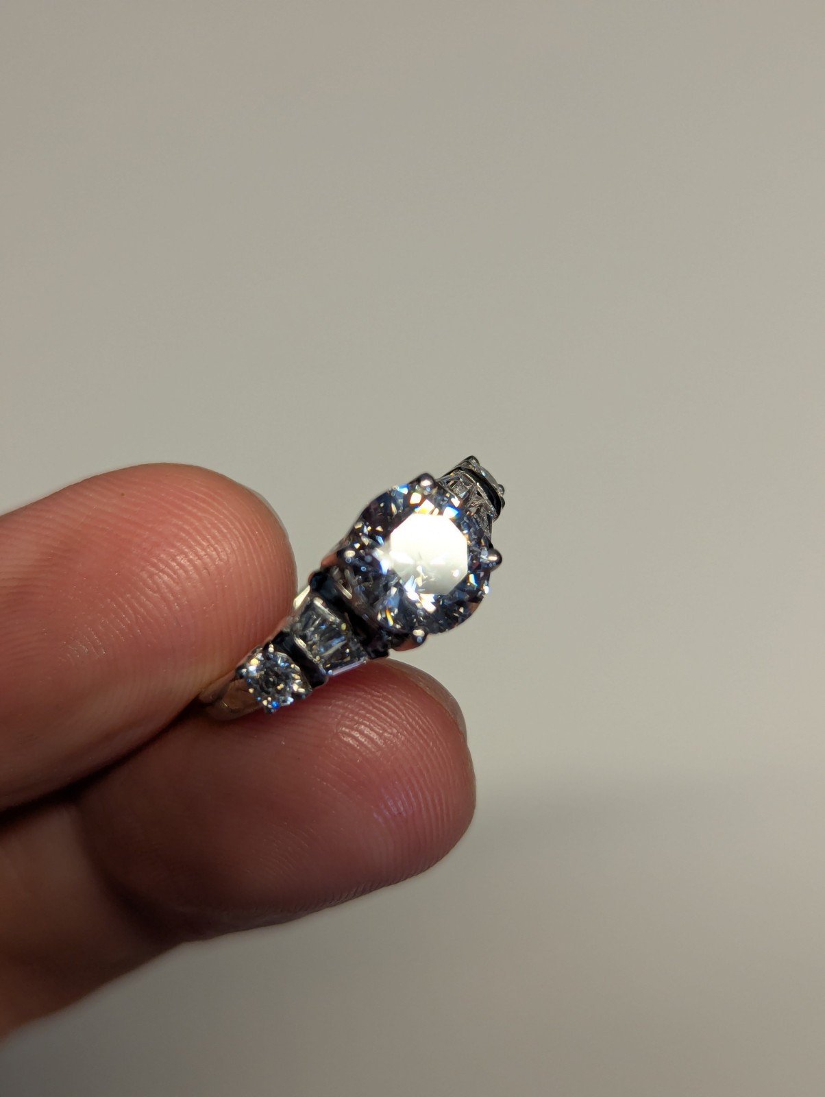 Vintage Sterling Silver Swarovski CZ Ring | Size K 1/2 | 925 Silver - Image 9