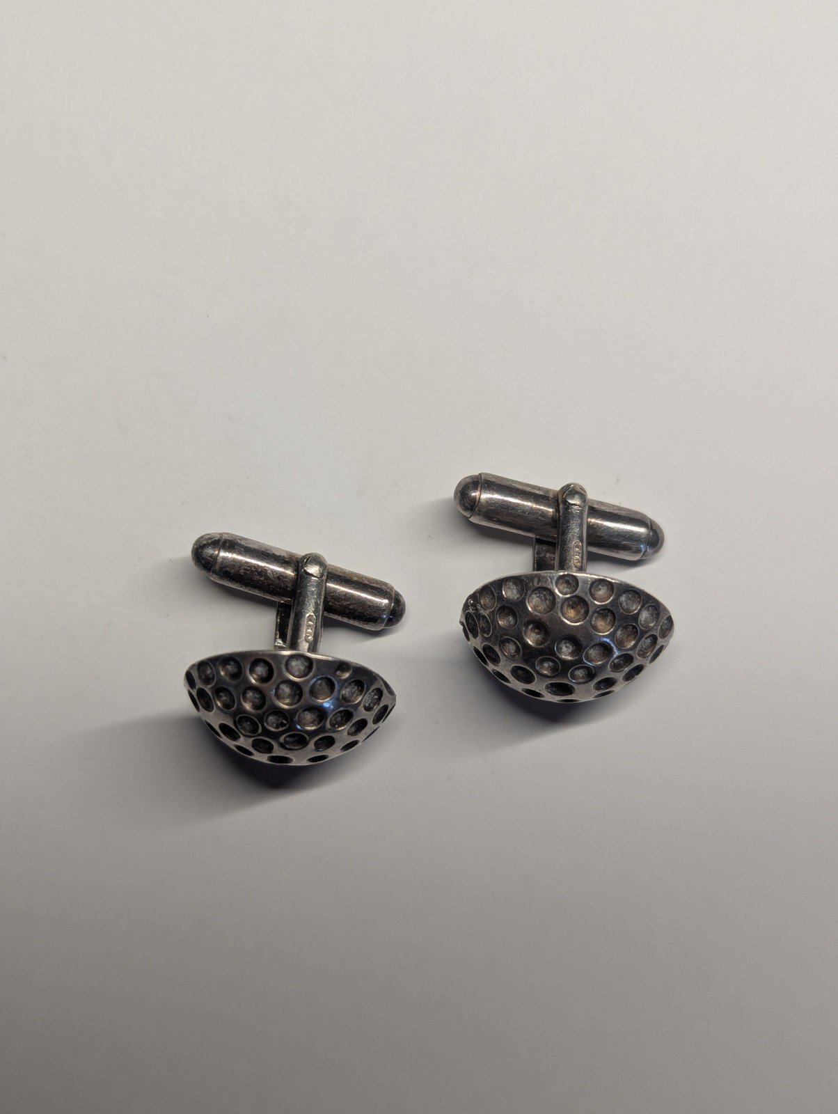 Vintage Sterling Silver Golf Ball Mens Cufflinks | 925 Silver | Made In London - Image 8