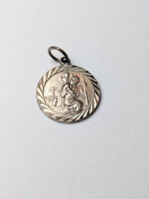 Vintage Sterling Silver St Christopher Pendant | 925 Silver