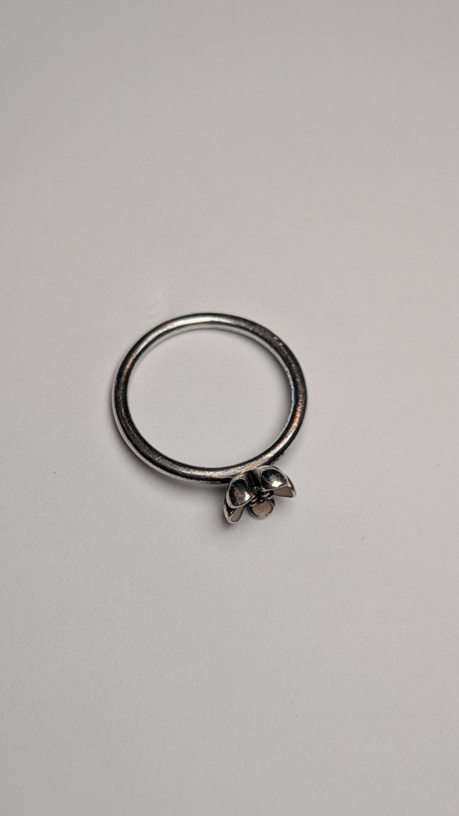 Genuine Pandora Sterling Silver Pink Enamel Cherry Blossom Flower Ring | Size P - Image 2