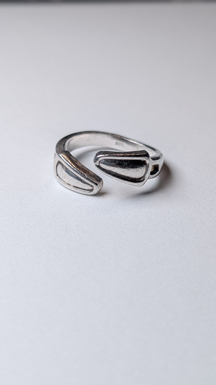 Vintage Sterling Silver Open End Wrap Ring | Size P | 925 Silver