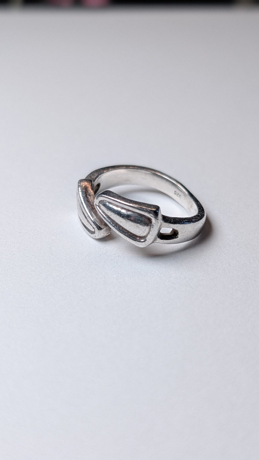 Vintage Sterling Silver Open End Wrap Ring | Size P | 925 Silver - Image 2