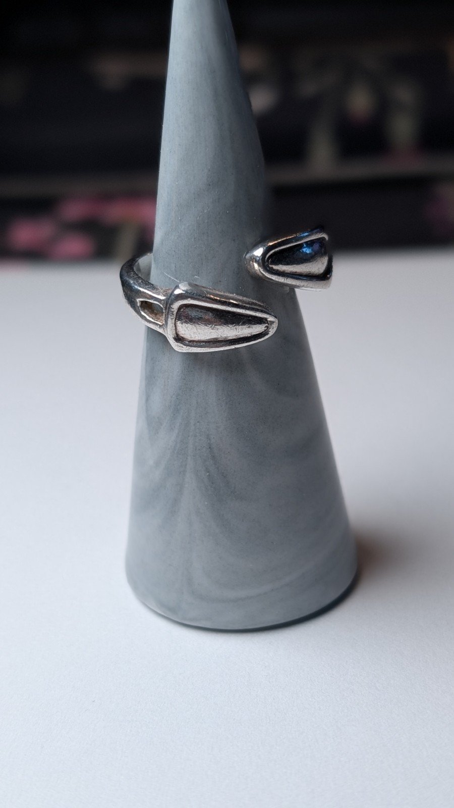 Vintage Sterling Silver Open End Wrap Ring | Size P | 925 Silver - Image 6