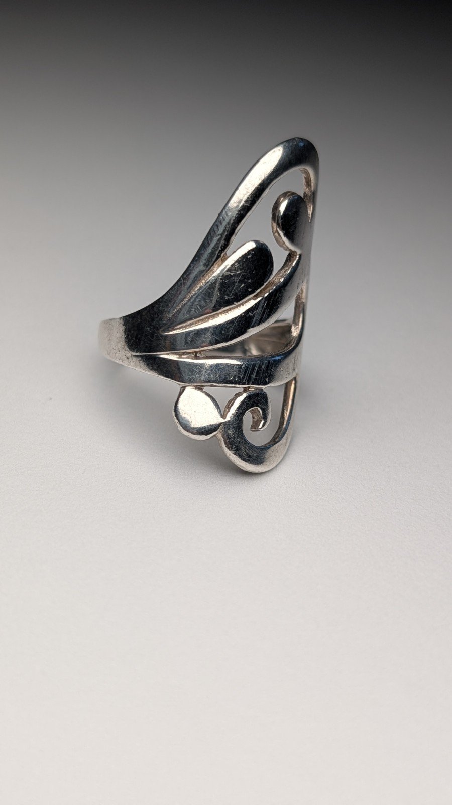 Vintage Sterling Silver Cocktail Ring | Size L 1/2 | 925 Silver - Image 5