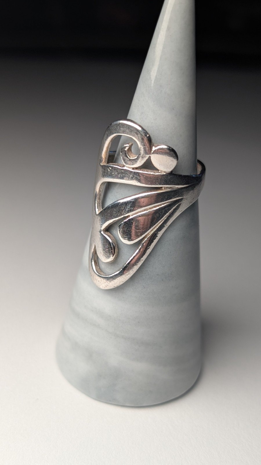 Vintage Sterling Silver Cocktail Ring | Size L 1/2 | 925 Silver - Image 6