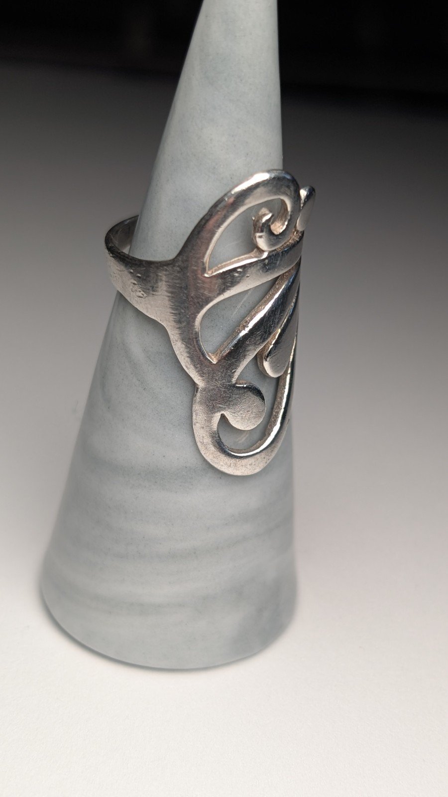 Vintage Sterling Silver Cocktail Ring | Size L 1/2 | 925 Silver - Image 7