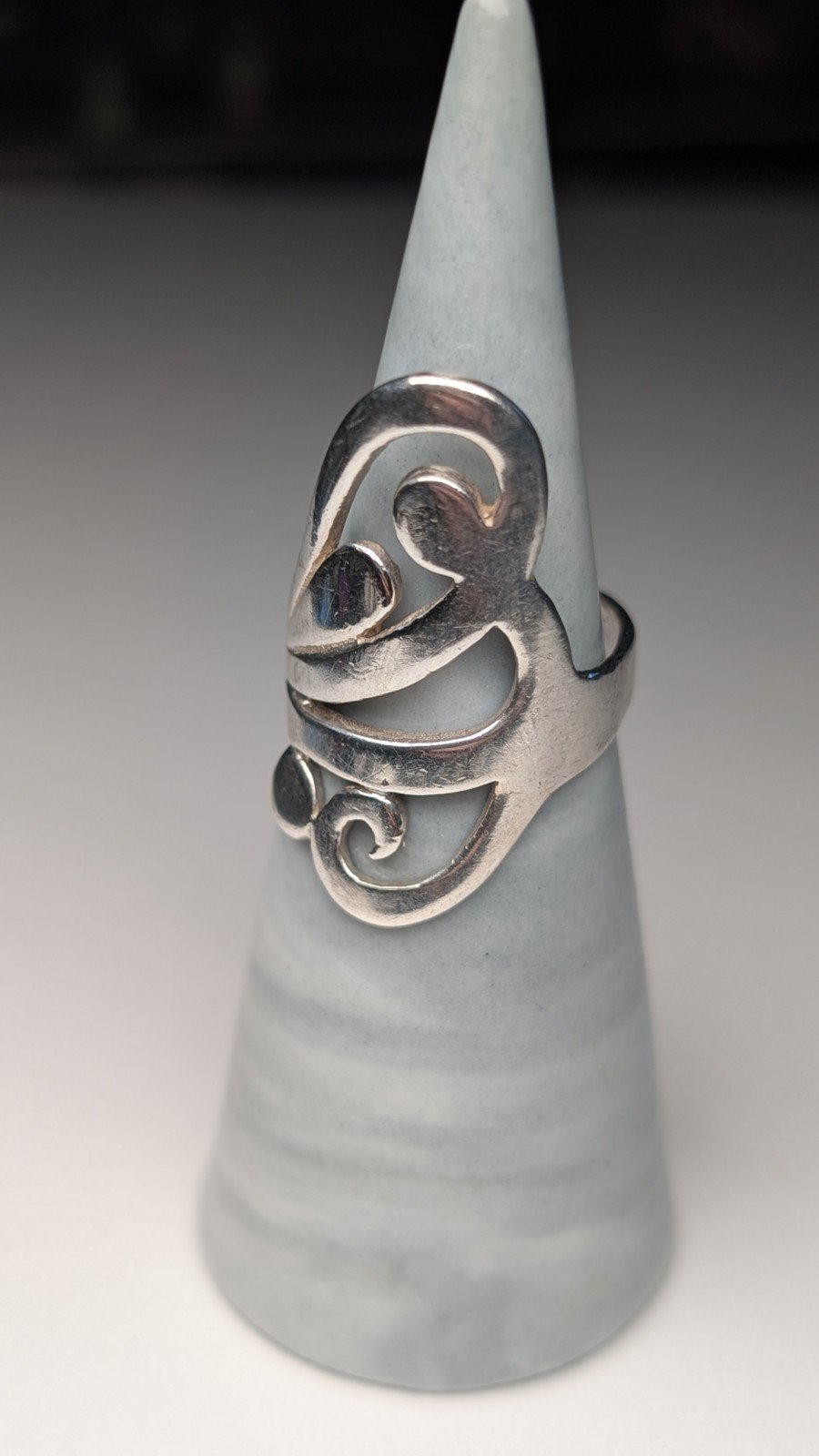 Vintage Sterling Silver Cocktail Ring | Size L 1/2 | 925 Silver - Image 10