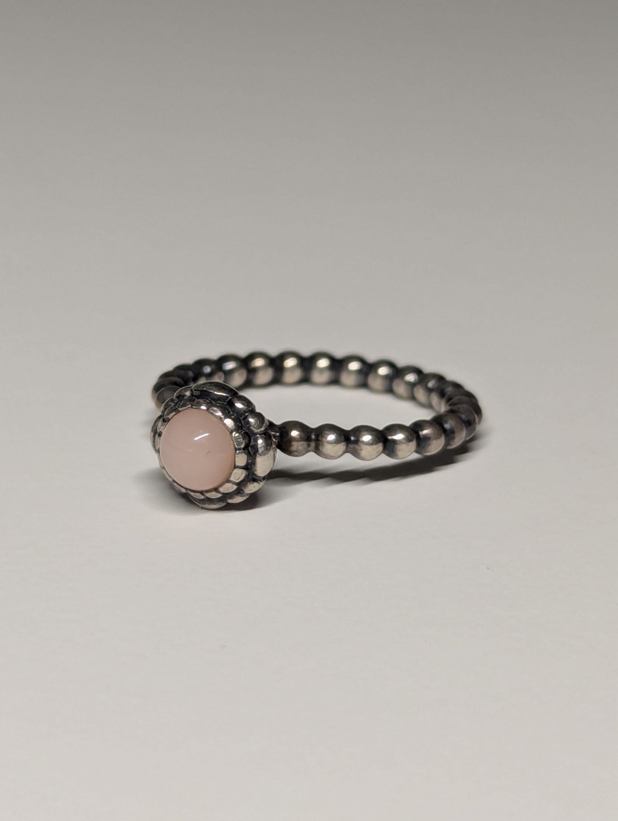 Genuine Pandora Sterling Silver Pink Opal October Birthstone Ring | Size L 1/2 - Image 4