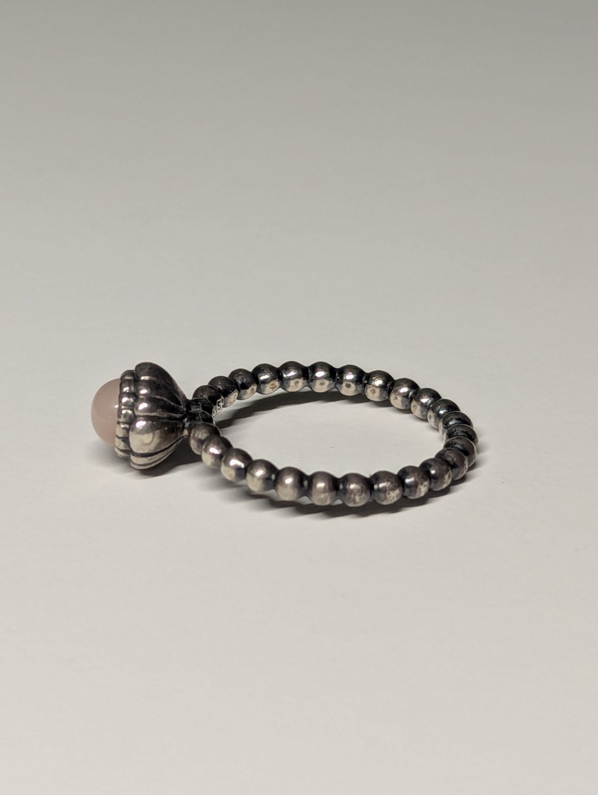 Genuine Pandora Sterling Silver Pink Opal October Birthstone Ring | Size L 1/2 - Image 5