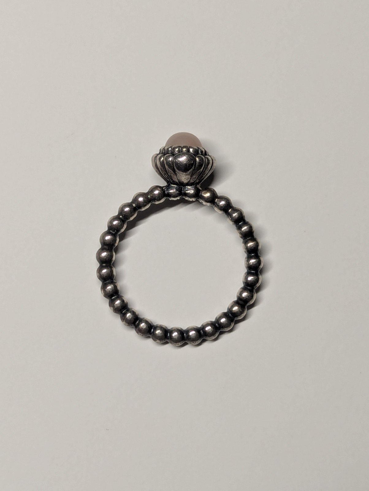 Genuine Pandora Sterling Silver Pink Opal October Birthstone Ring | Size L 1/2 - Image 7