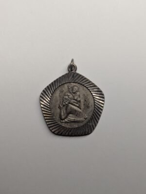 Vintage Sterling Silver St Christopher Pendant | 925 Silver