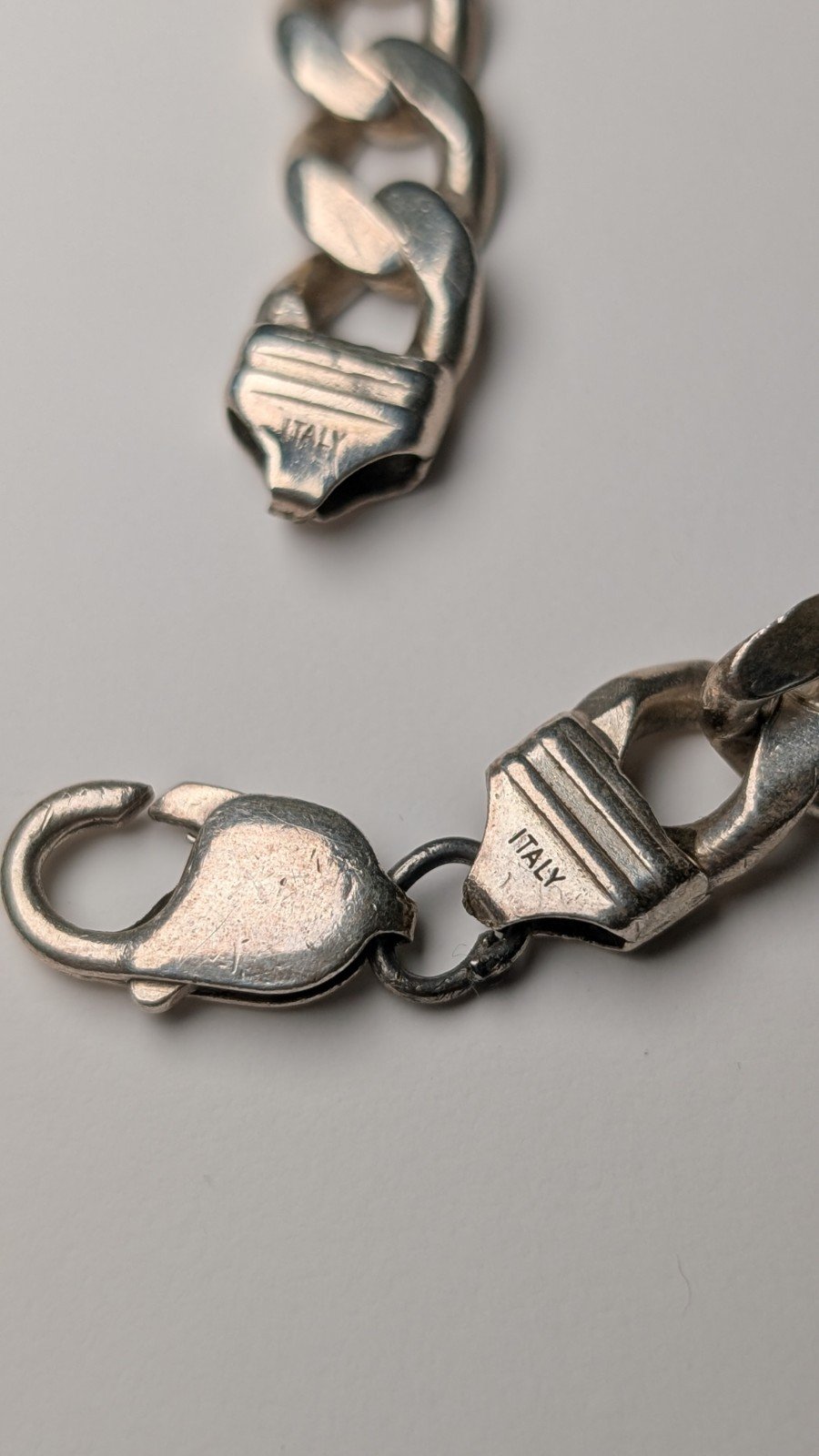 Vintage Sterling Silver Curb Link ID Bracelet Chain | 22cm | 44.29g - Image 5