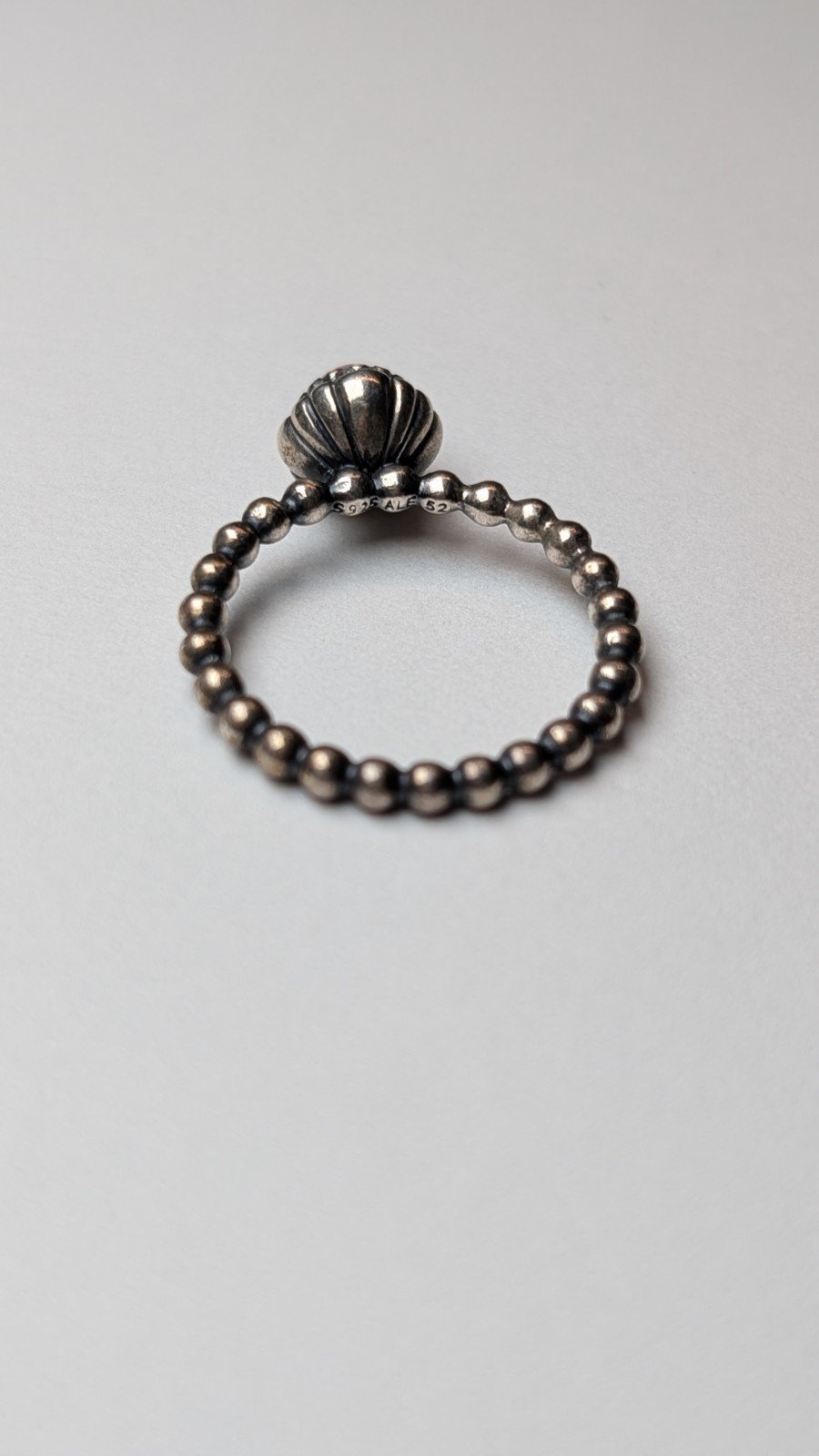 Genuine Pandora Sterling Silver Pink Opal October Birthstone Ring | Size L 1/2 - Image 5