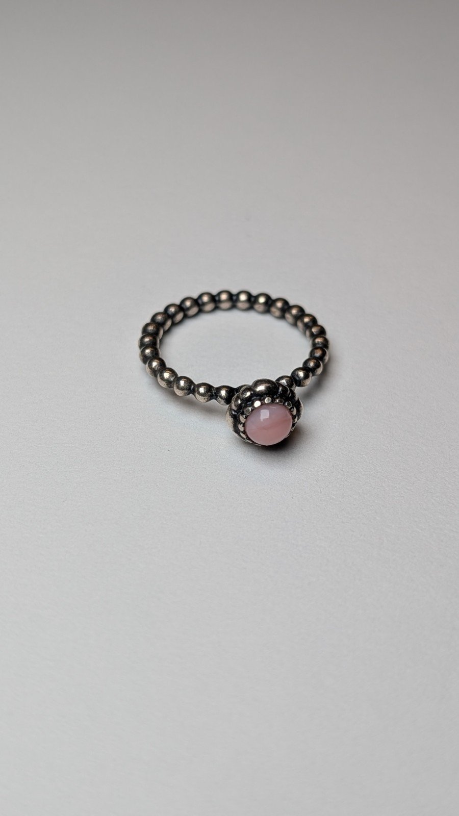 Genuine Pandora Sterling Silver Pink Opal October Birthstone Ring | Size L 1/2 - Image 6