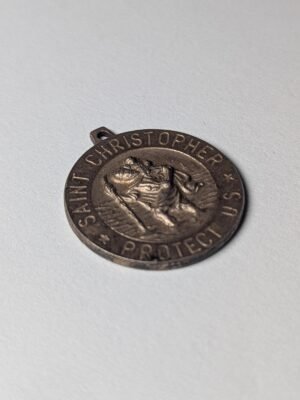 Vintage Sterling Silver St Christopher Pendant | 925 Silver Pendant | 6.86g