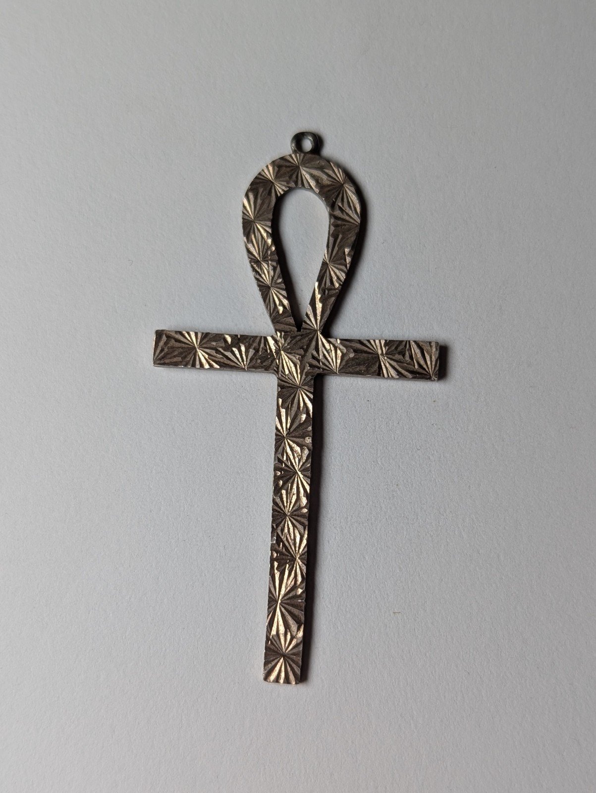 Vintage Sterling Silver Egyptian Ankh Key Of Life Pendant | 6.66g | 6cm | 925