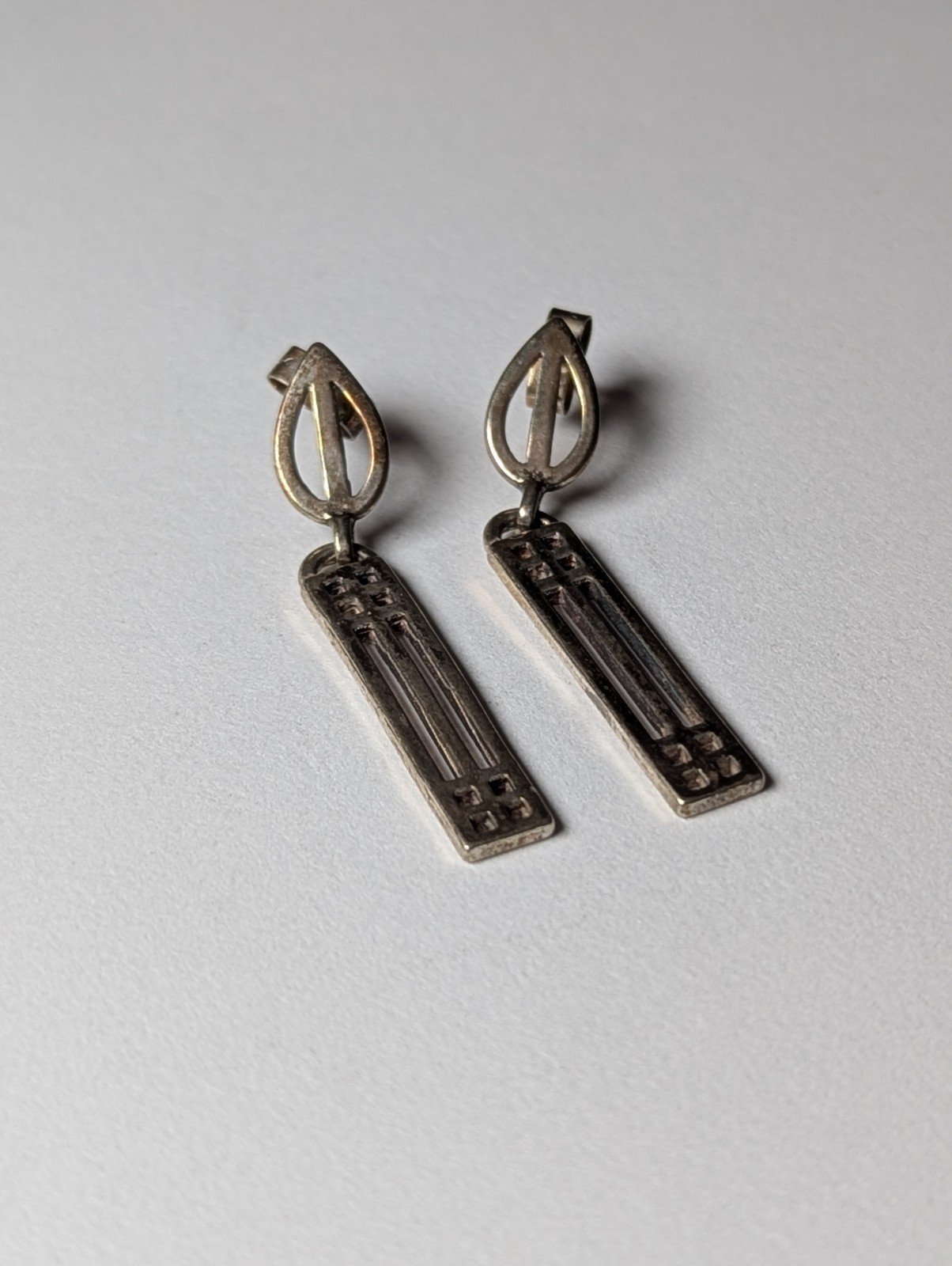 Vintage Sterling Silver Dangle Celtic Earrings | 925 Silver Earrings - Image 2