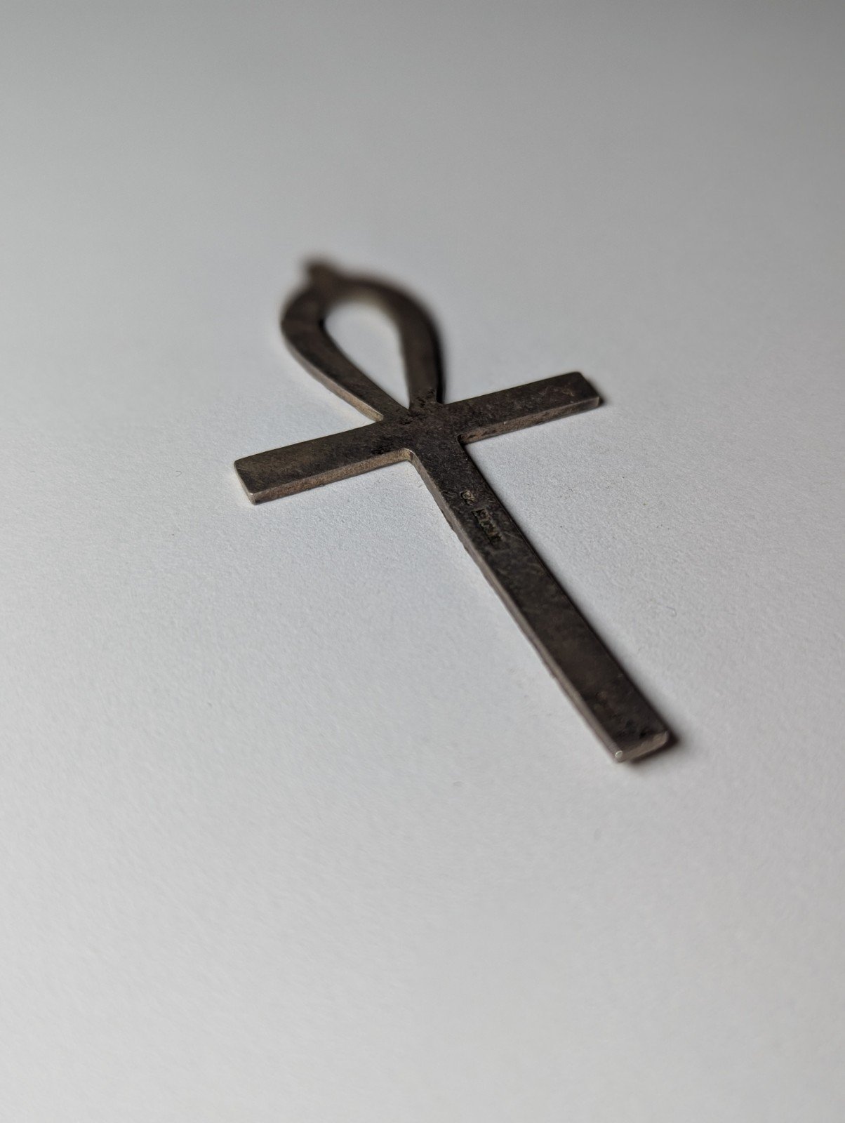 Vintage Sterling Silver Egyptian Ankh Key Of Life Pendant | 6.66g | 6cm | 925 - Image 4