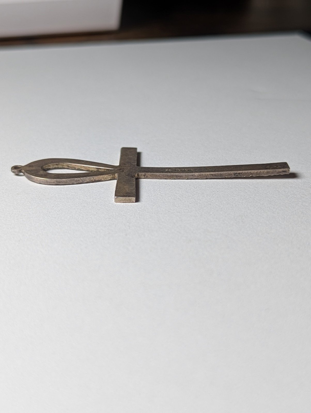 Vintage Sterling Silver Egyptian Ankh Key Of Life Pendant | 6.66g | 6cm | 925 - Image 9