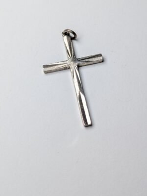 Vintage Sterling Silver Floating Shining Design Christian Cross | 925 | 1.95g
