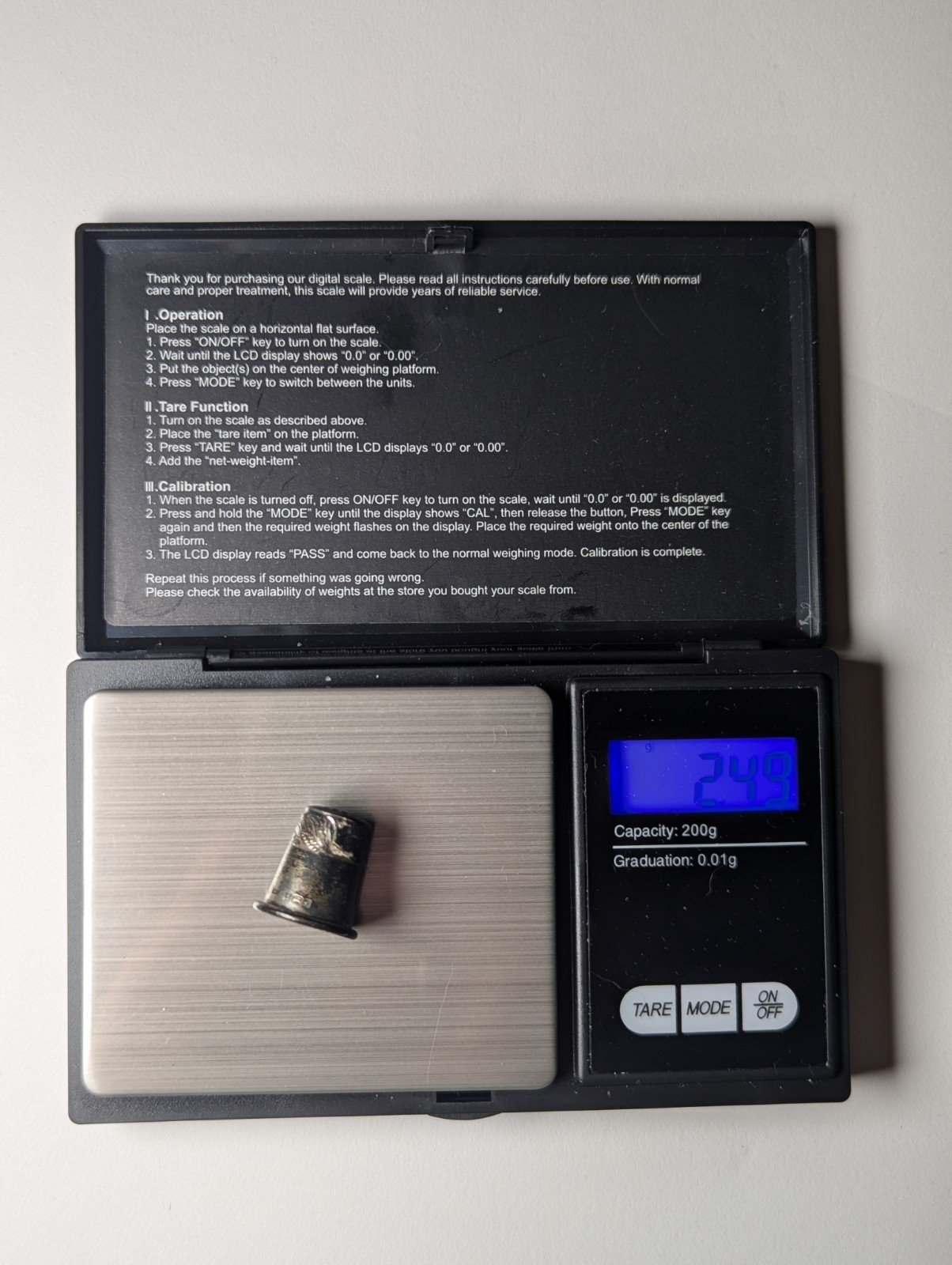 Vintage / Antique Sterling Silver Thimble Leaves & Dots Design | Weight: 2.49g - Image 8