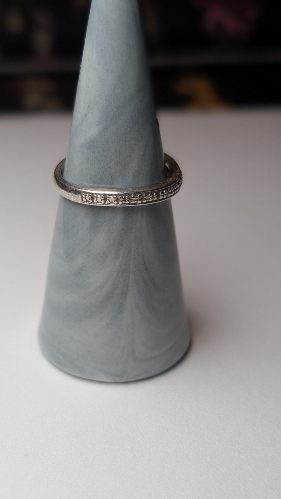 Vintage Sterling Silver Wavey Band Ring | Size Q 1/2 | 925 Silver - Image 4