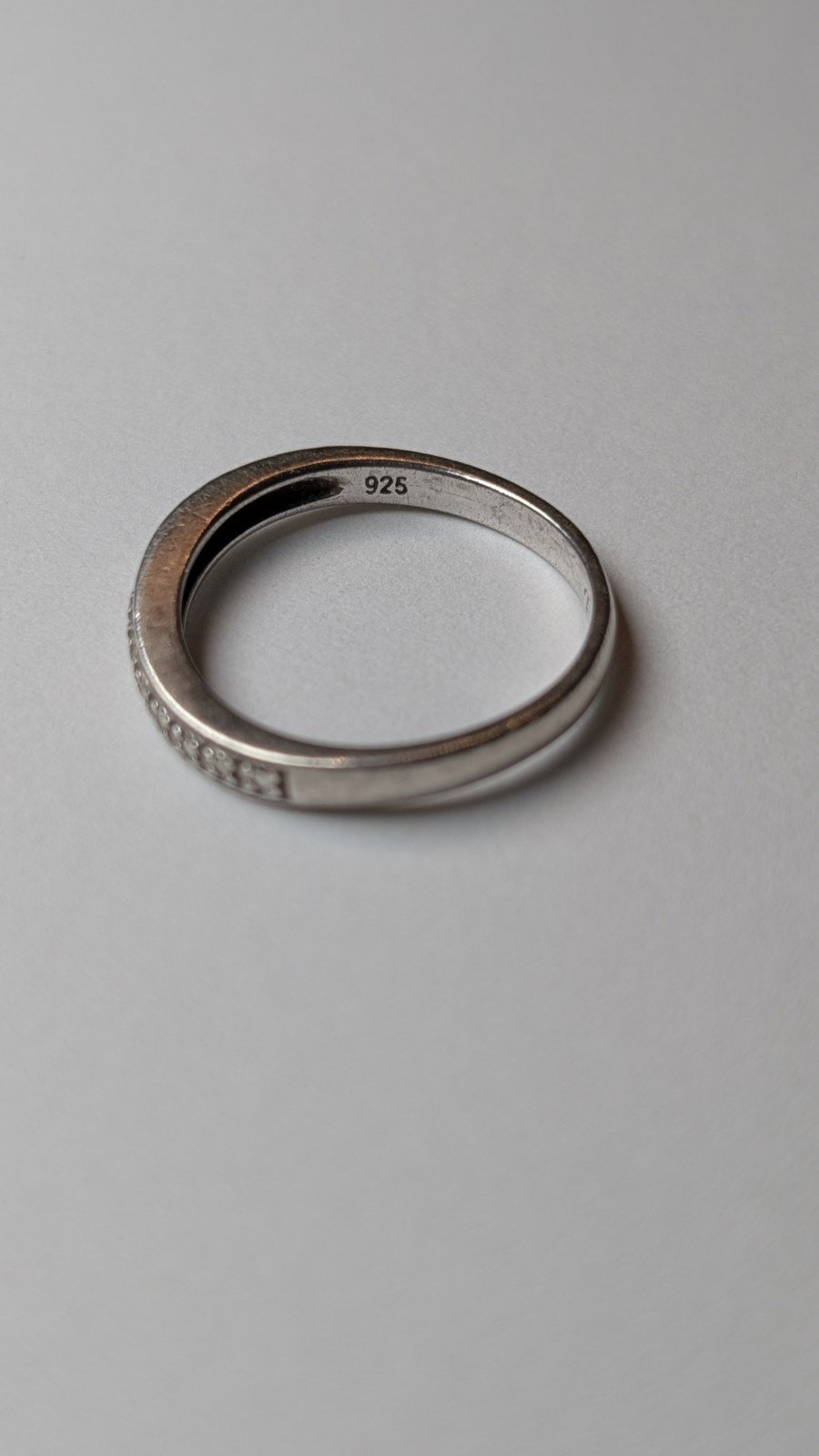 Vintage Sterling Silver Wavey Band Ring | Size Q 1/2 | 925 Silver - Image 5