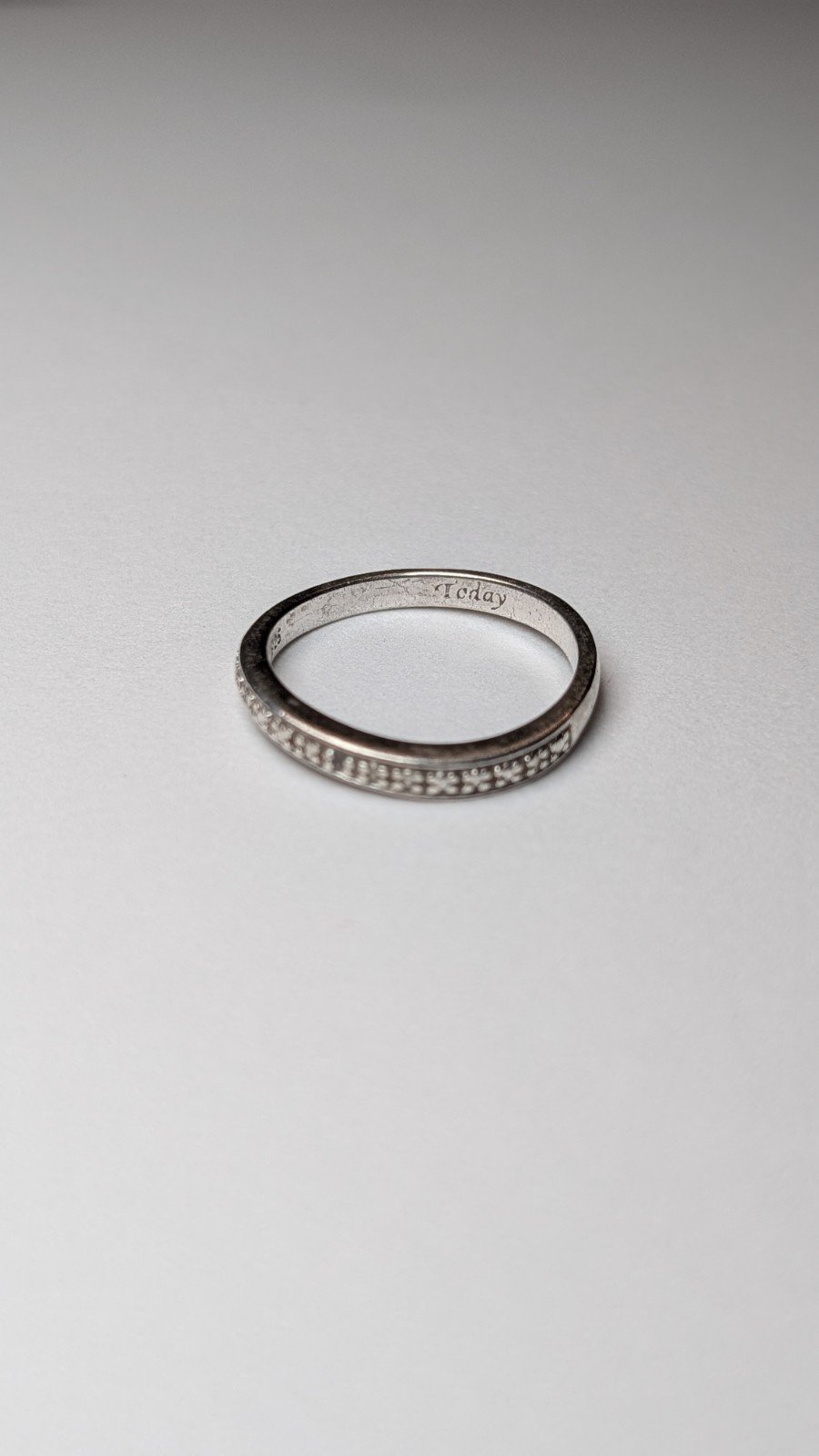 Vintage Sterling Silver Wavey Band Ring | Size Q 1/2 | 925 Silver - Image 6