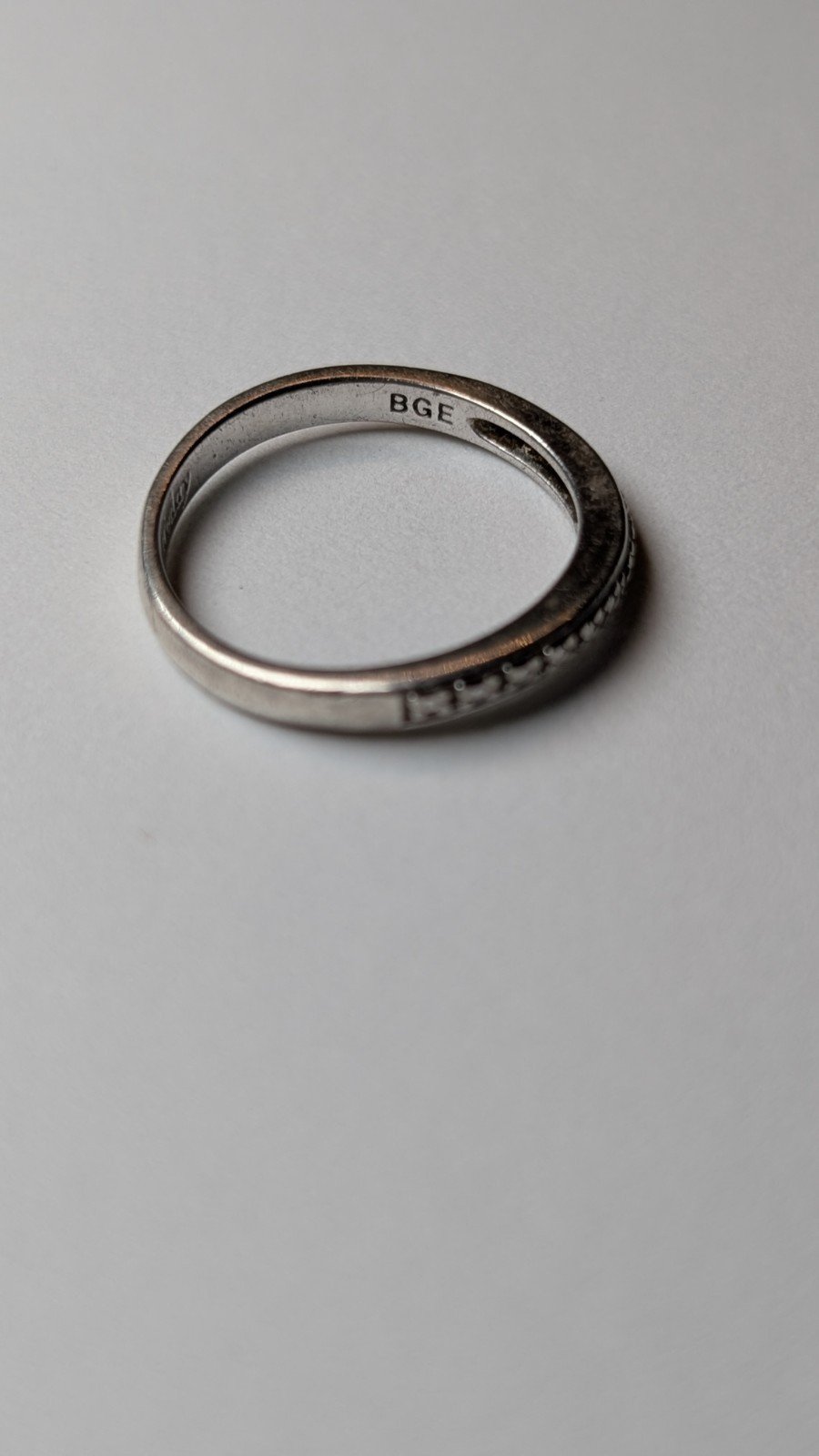 Vintage Sterling Silver Wavey Band Ring | Size Q 1/2 | 925 Silver - Image 8