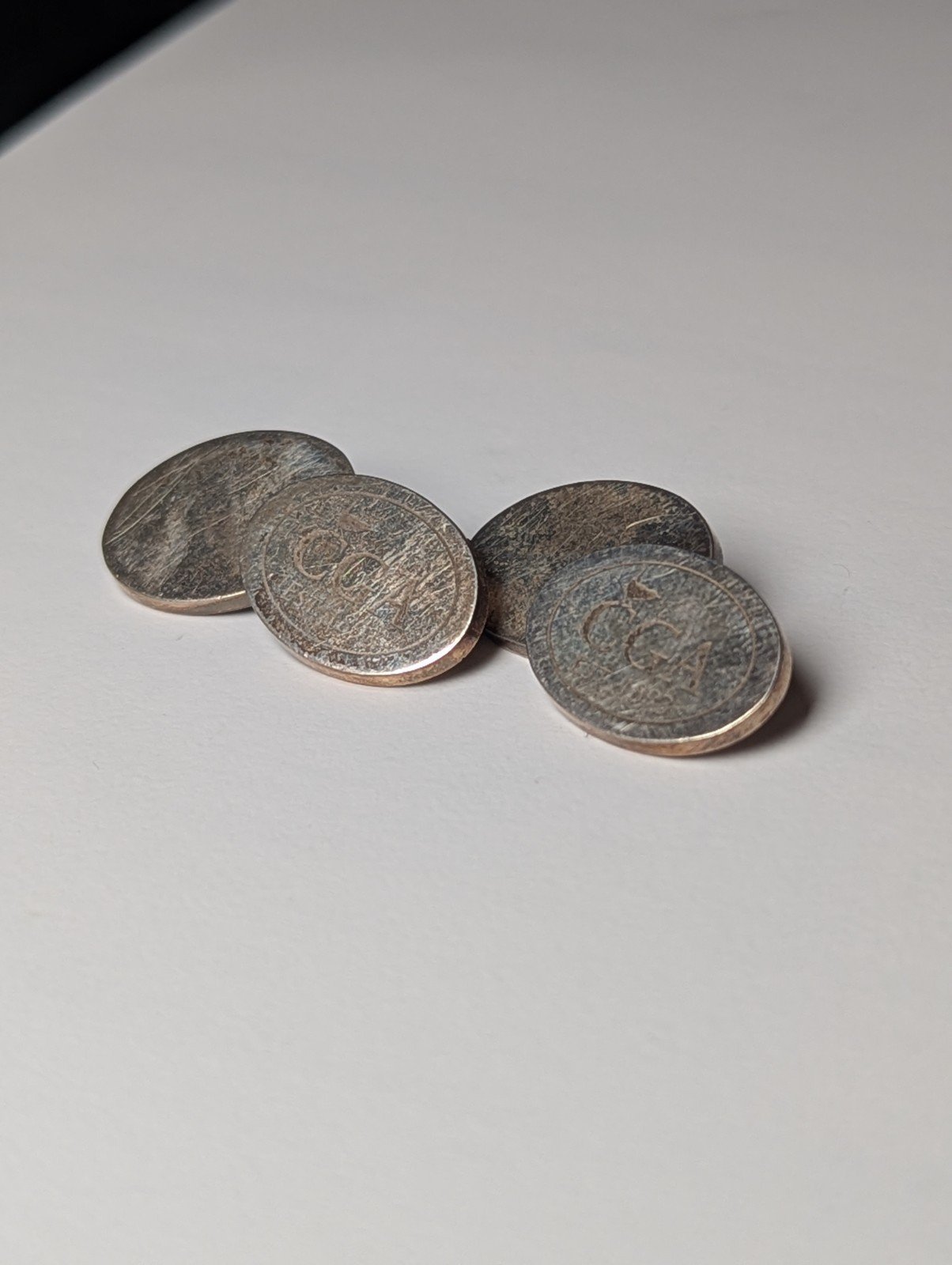 Vintage Sterling Silver Oval CGA EST 1893 Mens Cufflinks | 925 Silver - Image 3