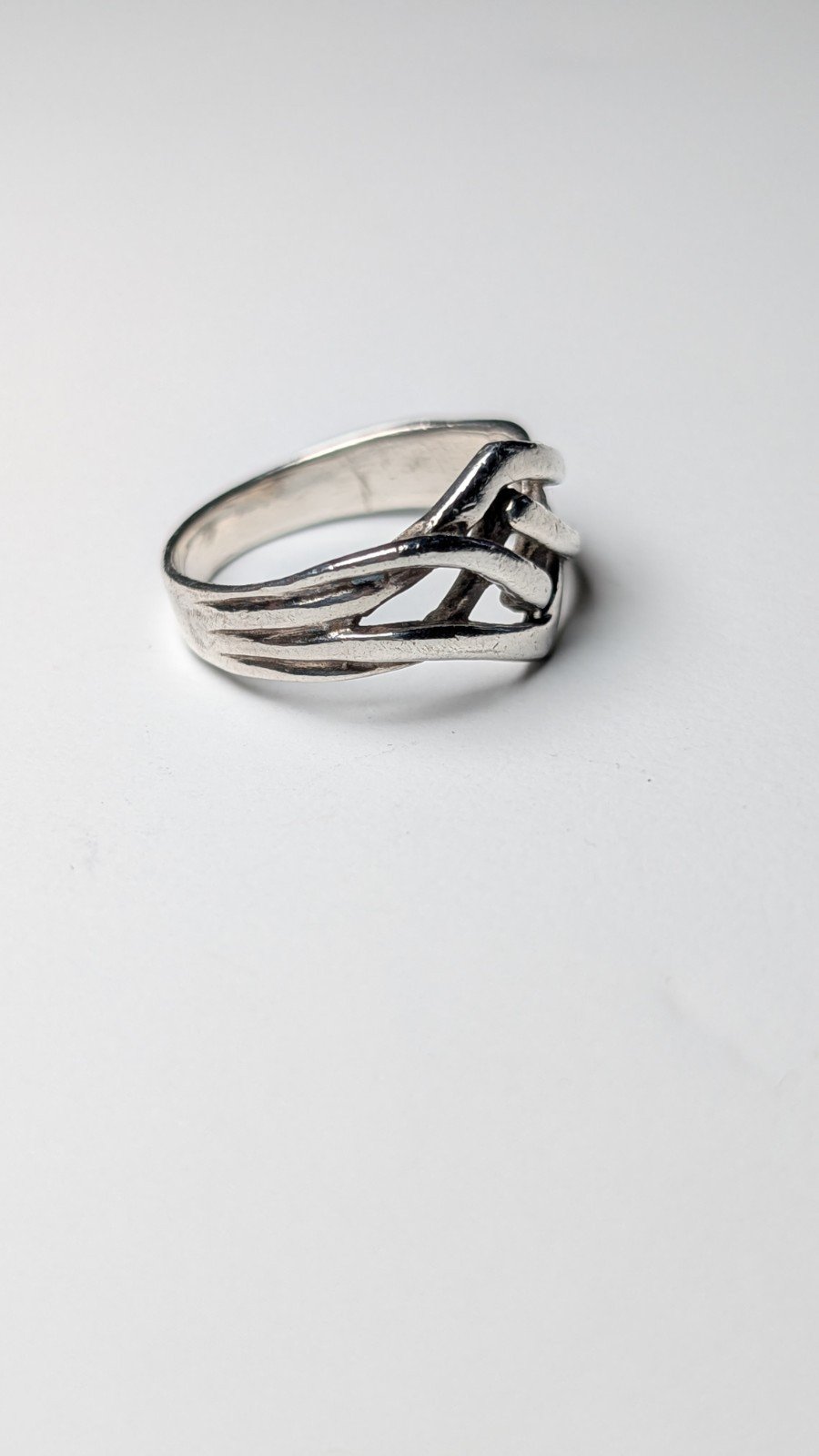 Vintage Sterling Silver Celtic Weave Ring | Size P | 925 Silver - Image 3