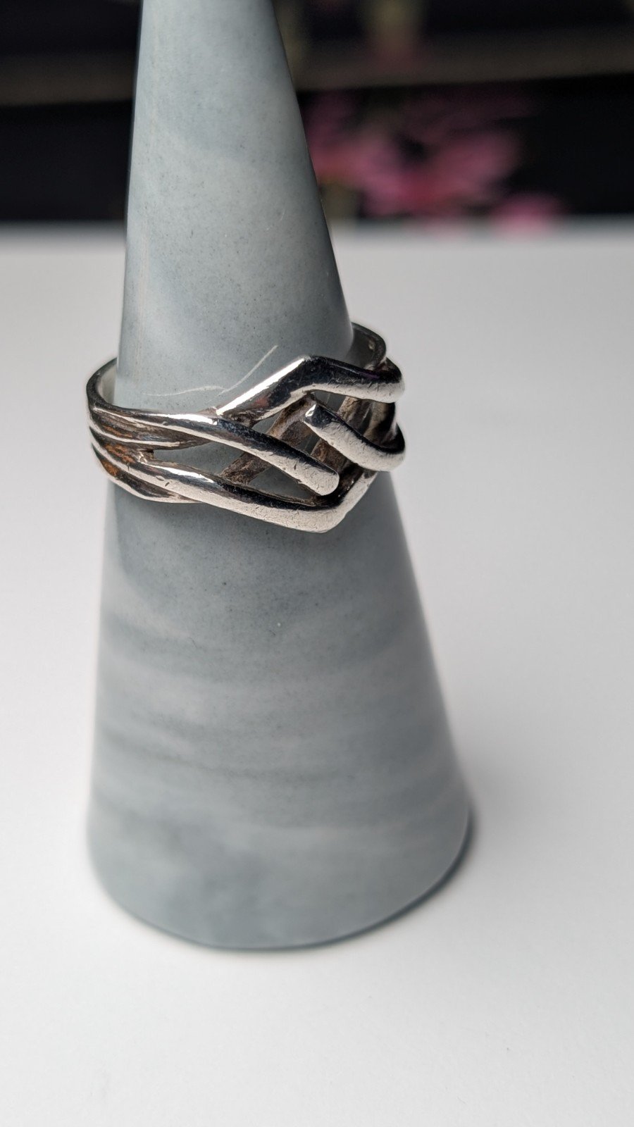 Vintage Sterling Silver Celtic Weave Ring | Size P | 925 Silver - Image 6