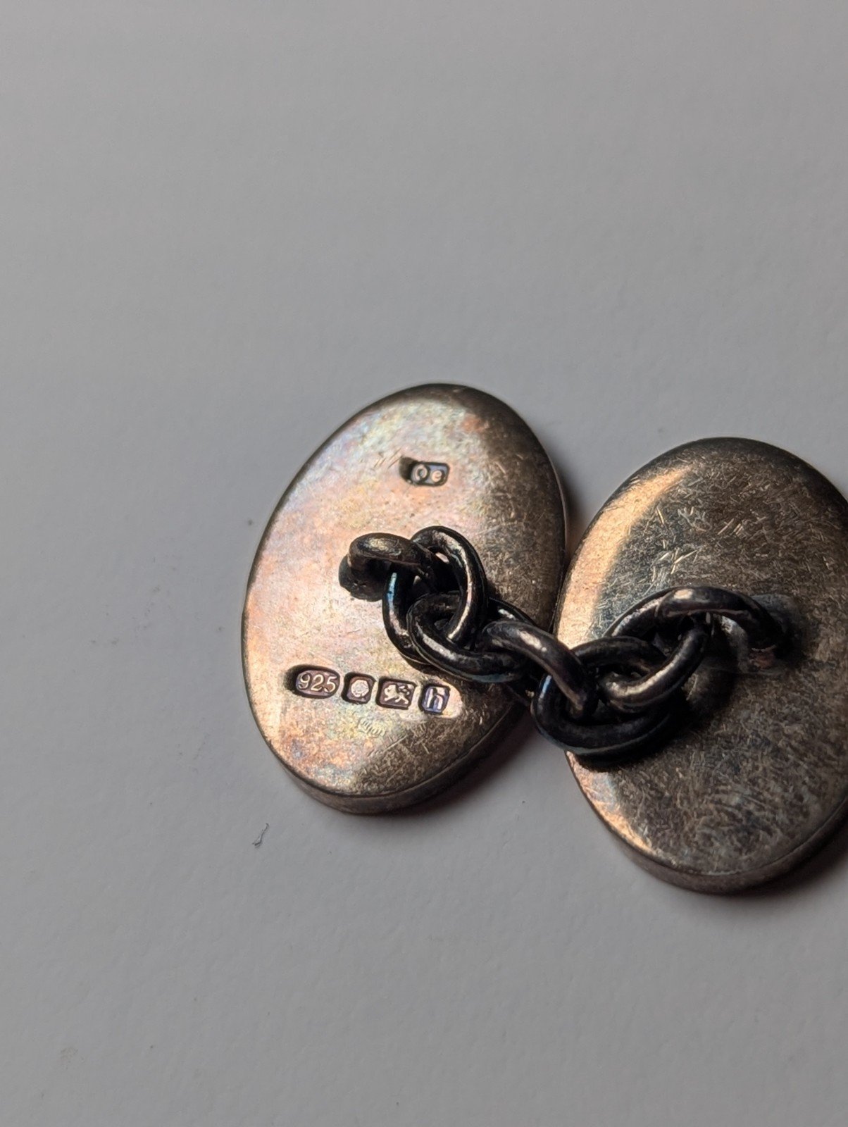 Vintage Sterling Silver Oval CGA EST 1893 Mens Cufflinks | 925 Silver - Image 6