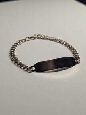 Vintage Sterling Silver Double Link ID Bracelet Chain | 18cm | Weight: 6.72g