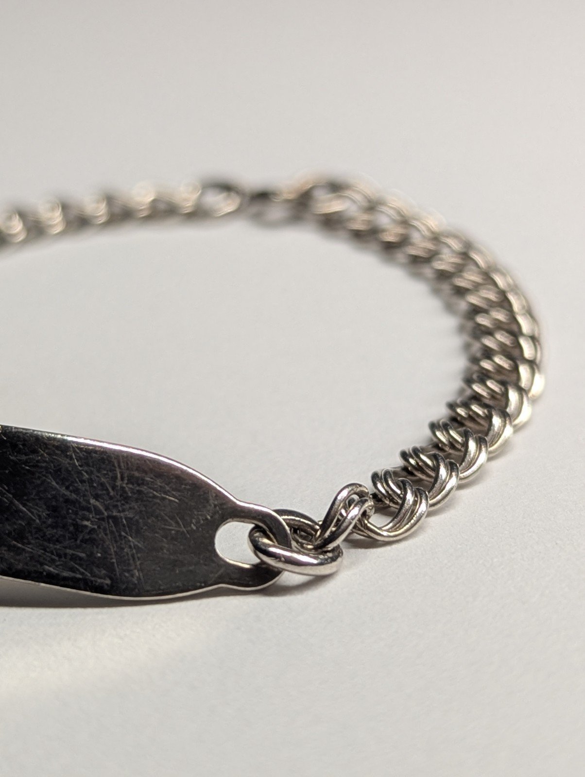 Vintage Sterling Silver Double Link ID Bracelet Chain | 18cm | Weight: 6.72g - Image 3