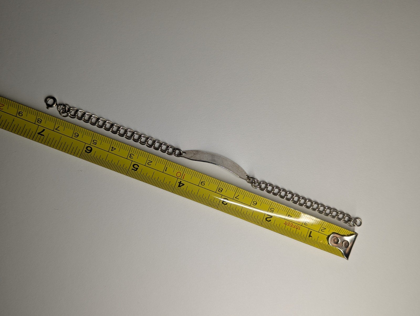 Vintage Sterling Silver Double Link ID Bracelet Chain | 18cm | Weight: 6.72g - Image 6