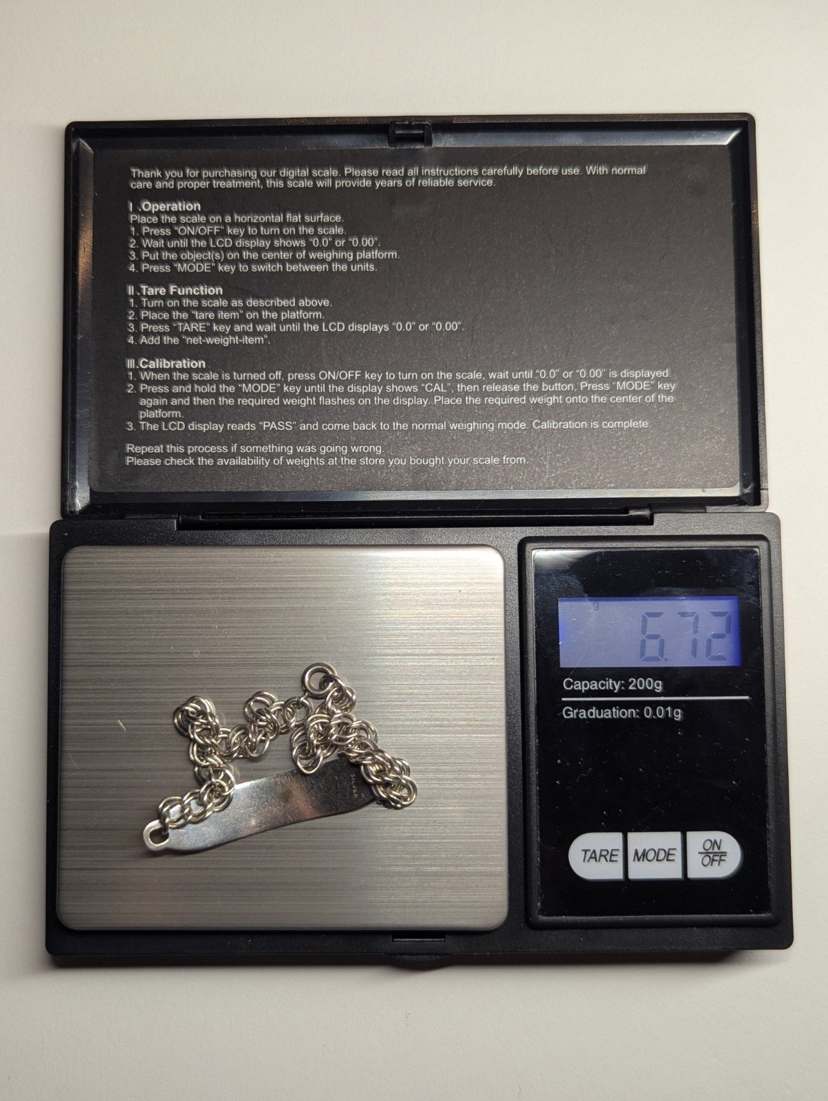 Vintage Sterling Silver Double Link ID Bracelet Chain | 18cm | Weight: 6.72g - Image 9