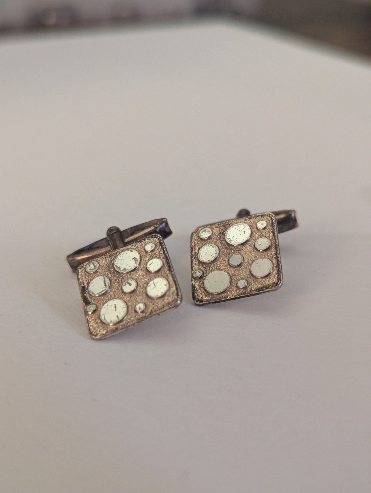 Vintage 9ct Gold On Sterling Silver Mens Cuff Links | 9ct Gold & 925 Silver - Image 3