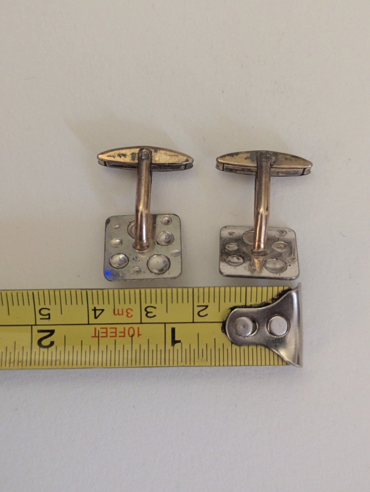 Vintage 9ct Gold On Sterling Silver Mens Cuff Links | 9ct Gold & 925 Silver - Image 7