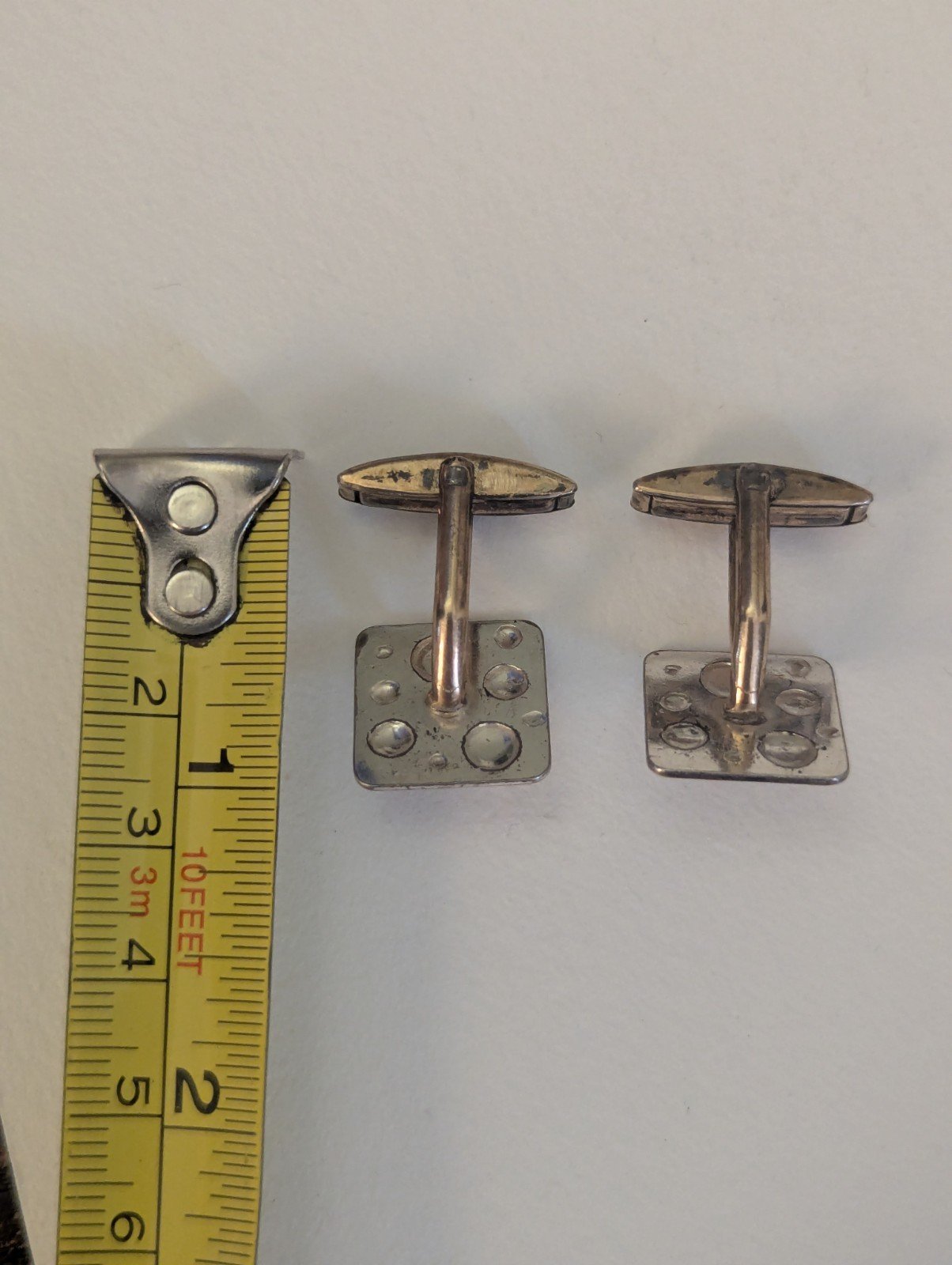 Vintage 9ct Gold On Sterling Silver Mens Cuff Links | 9ct Gold & 925 Silver - Image 8