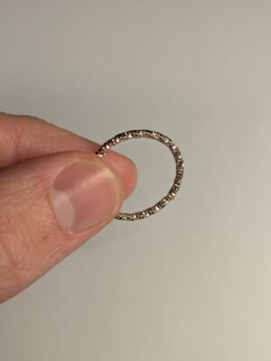 Costume Jewellery Gold Tone Thin Band Ring Size P 1/2