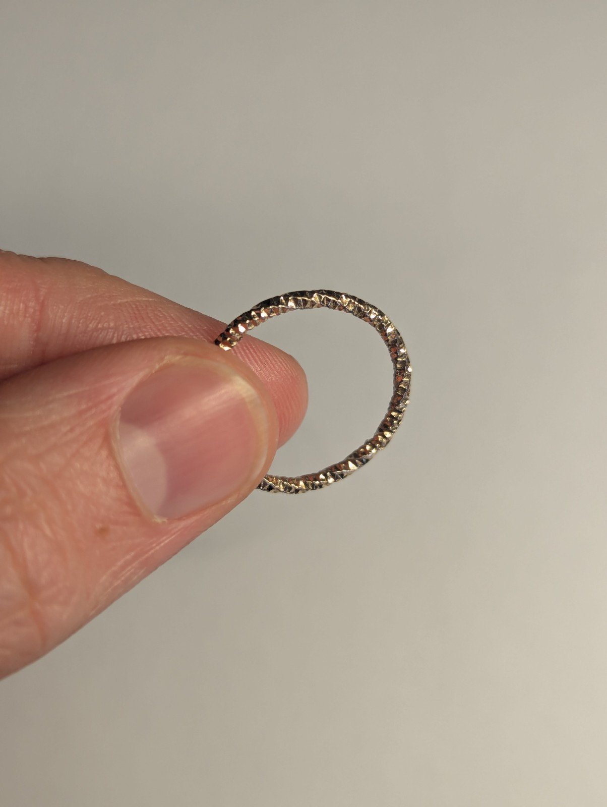 Costume Jewellery Gold Tone Thin Band Ring Size P 1/2