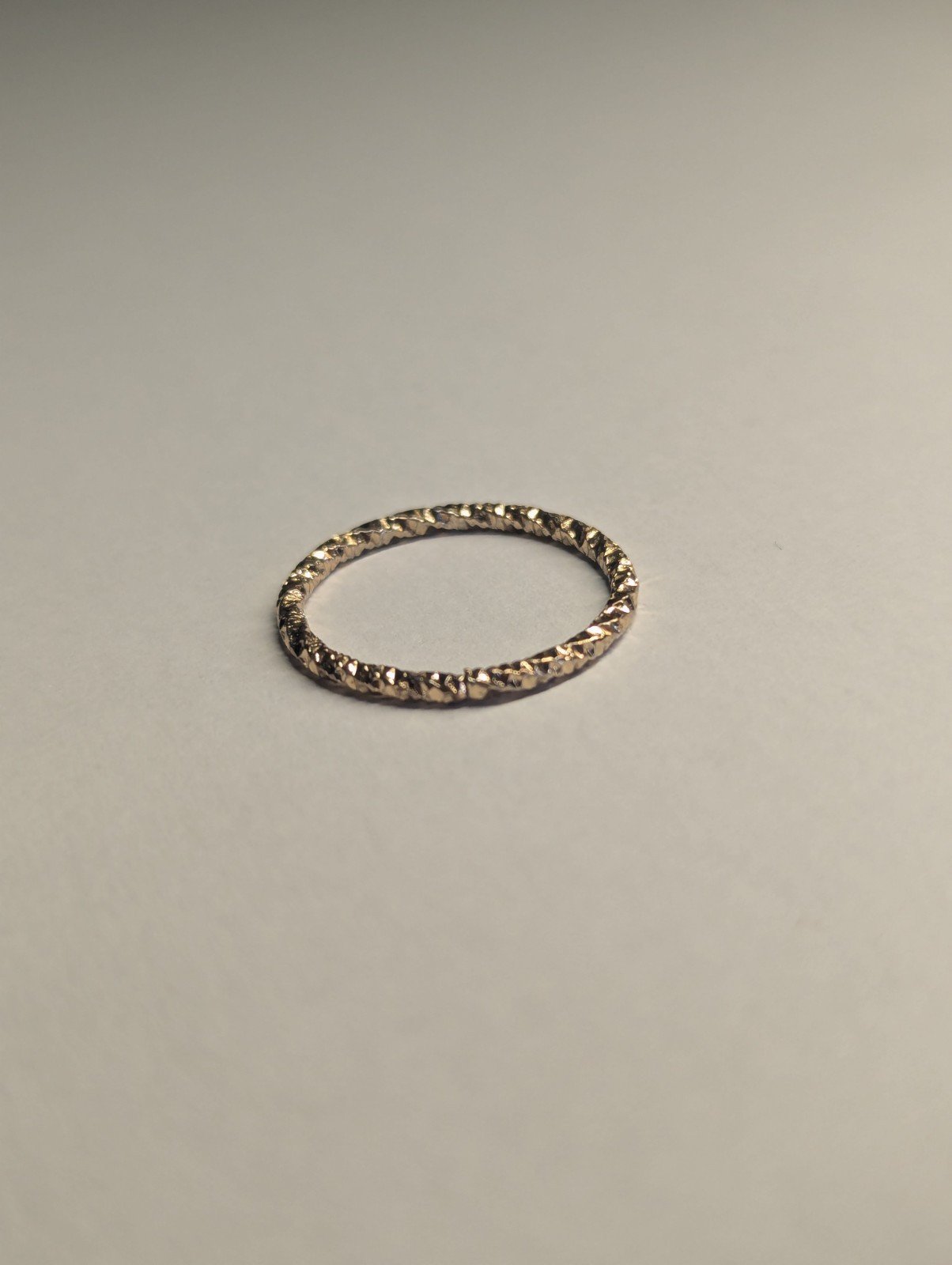 Costume Jewellery Gold Tone Thin Band Ring Size P 1/2 - Image 2