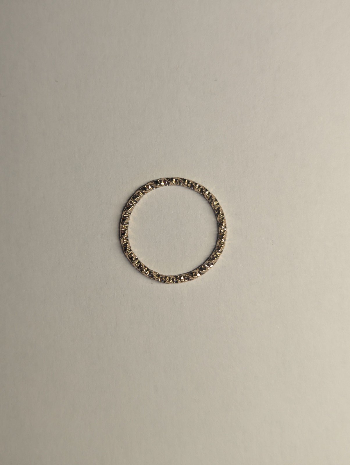 Costume Jewellery Gold Tone Thin Band Ring Size P 1/2 - Image 3