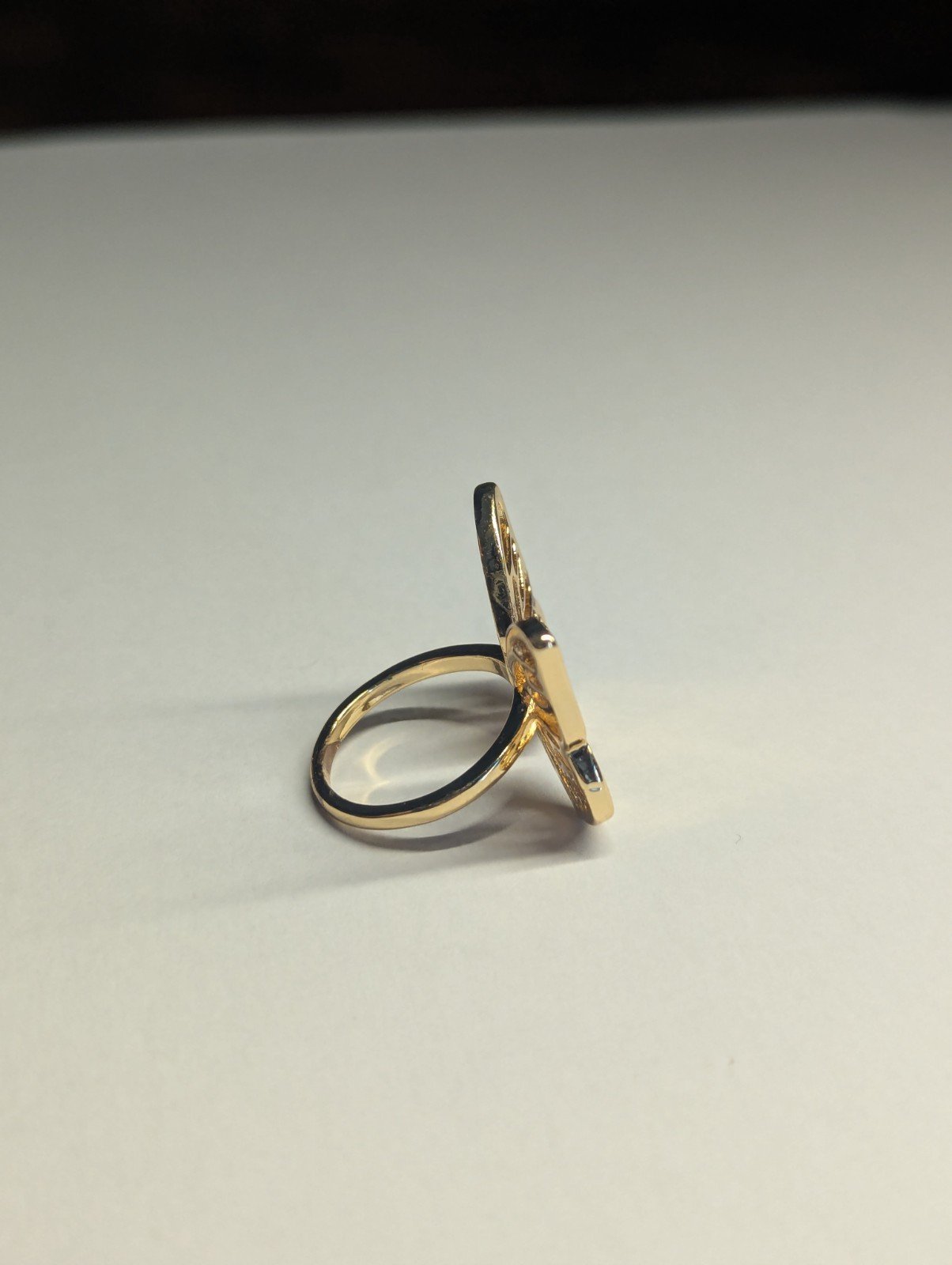 Costume Jewellery Butterfly Ring Gold Tone Size K - Image 5